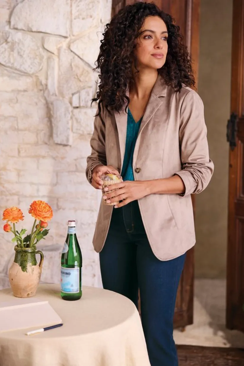 Breck Faux Suede Blazer