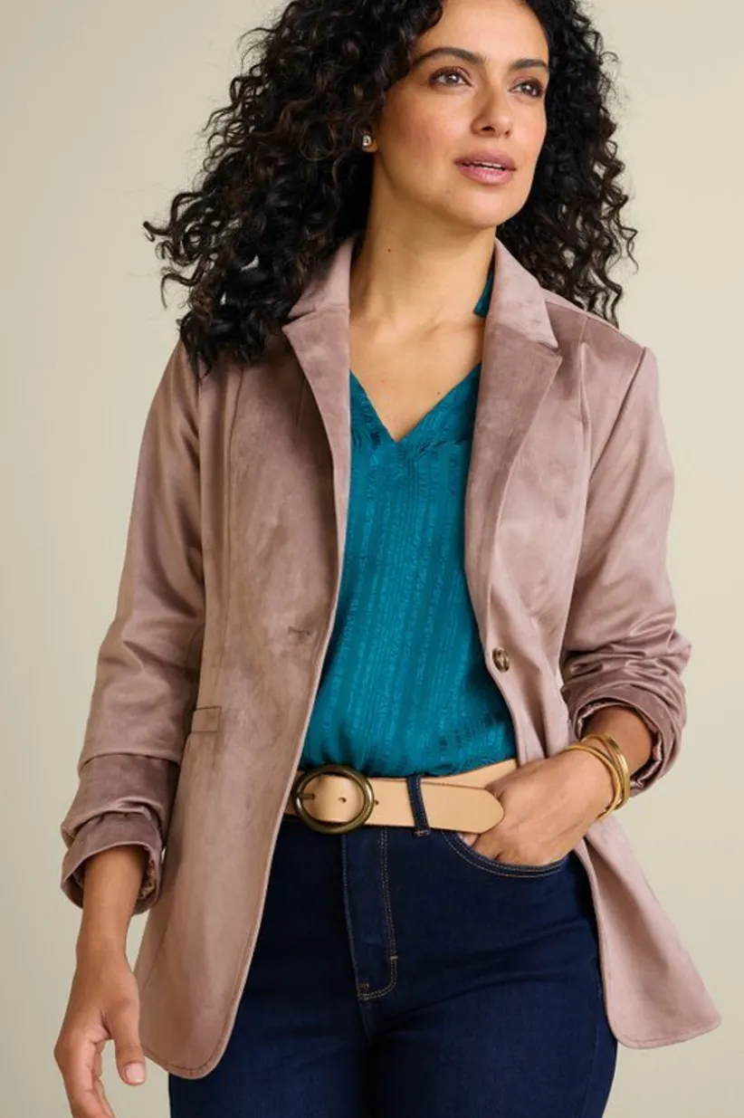 Breck Faux Suede Blazer
