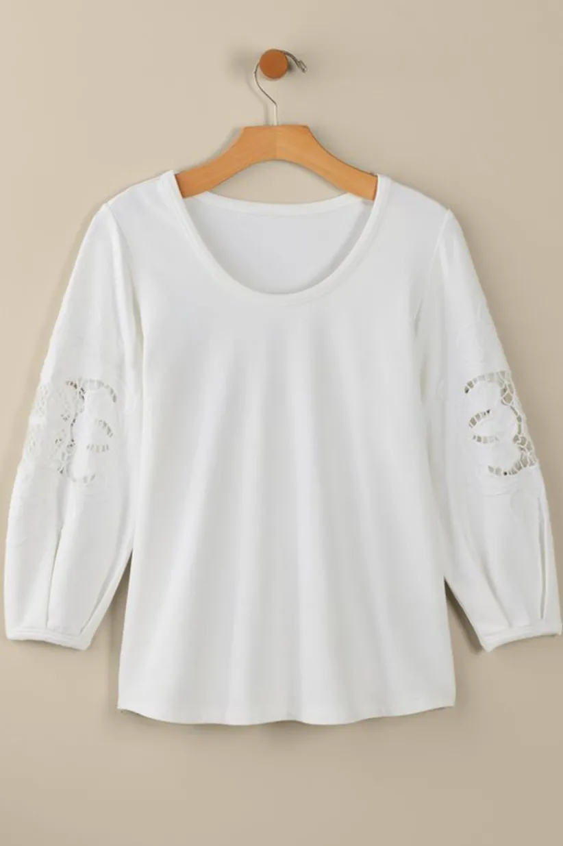 Charmaine Embroidered French Terry Top