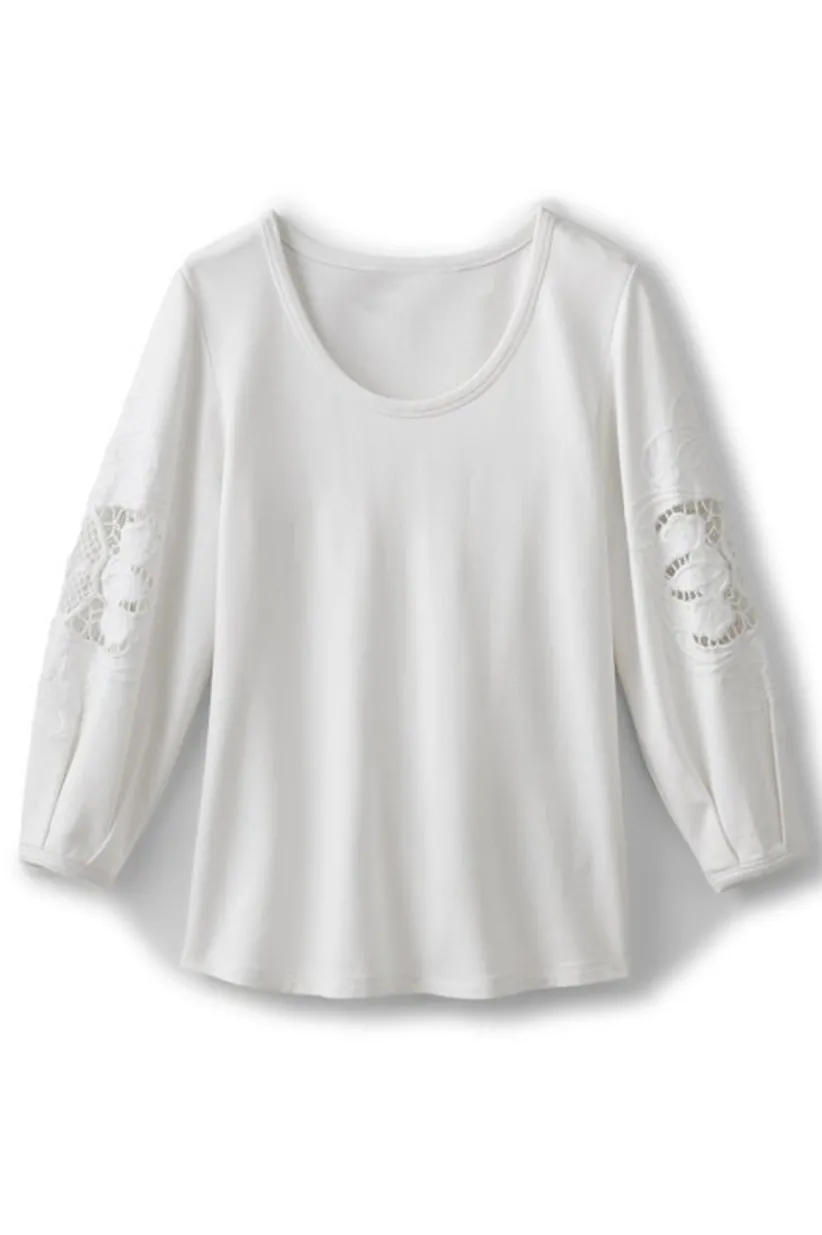 Charmaine Embroidered French Terry Top
