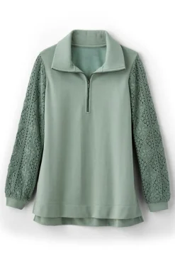 Crochet Sleeve French Terry Tunic
