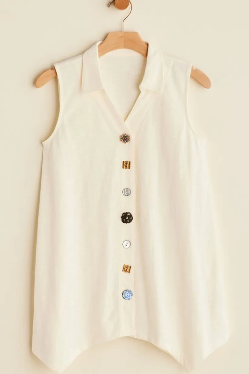 Danielle Button Tank