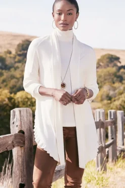 Draped Ruffle Cardigan