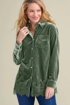 Eden Velvet and Lace Shirt