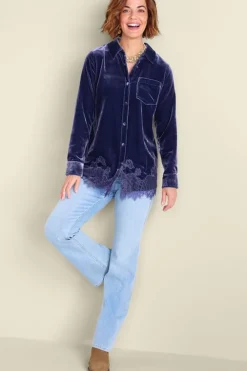 Eden Velvet and Lace Shirt