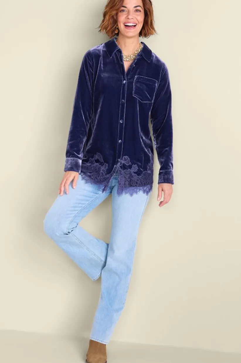 Eden Velvet and Lace Shirt