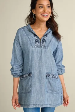 Evie Embroidered Tencel Hoodie