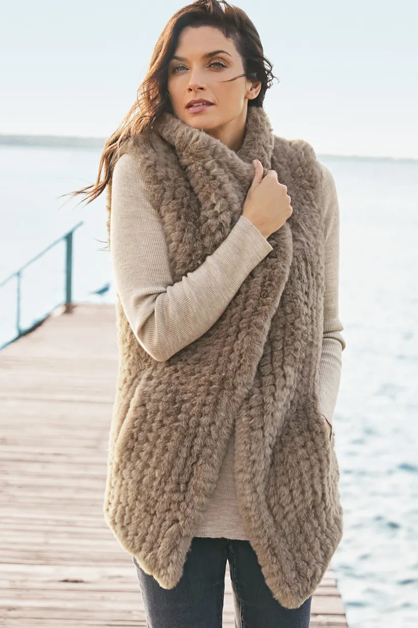 Faux Fur Draped Vest