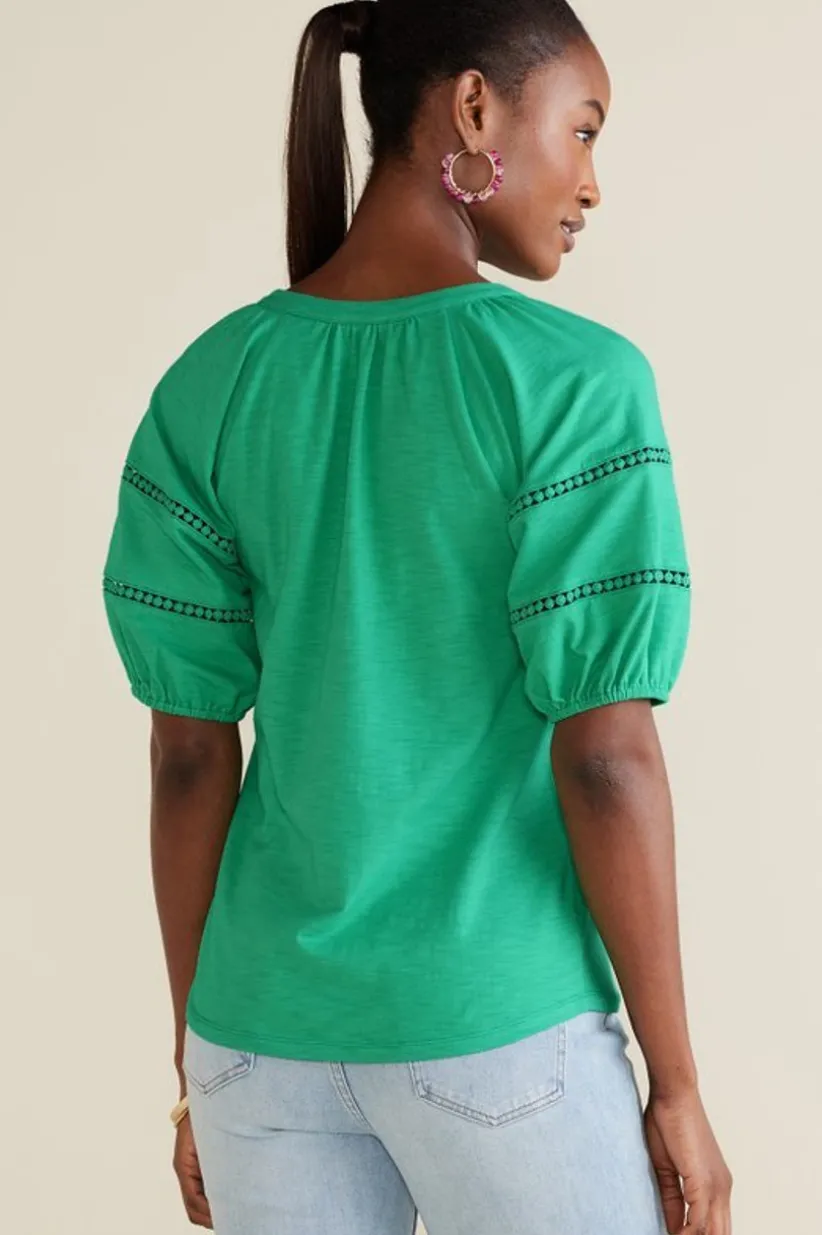 Heidi Supima Puff Sleeve Tee