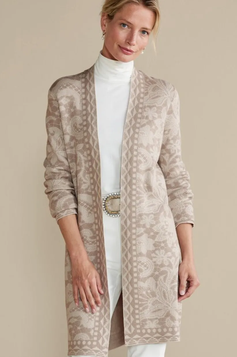 Ivy Shimmer Long Cardigan