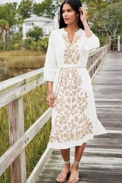 Kimora Embroidered Midi Dress