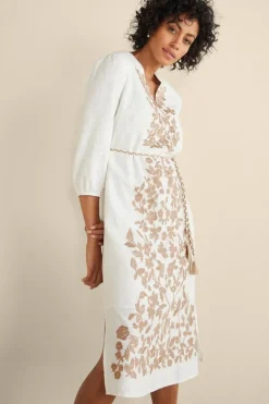 Kimora Embroidered Midi Dress
