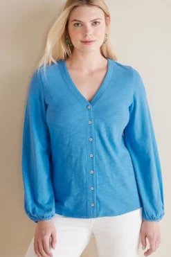 Lorna Button Front Top