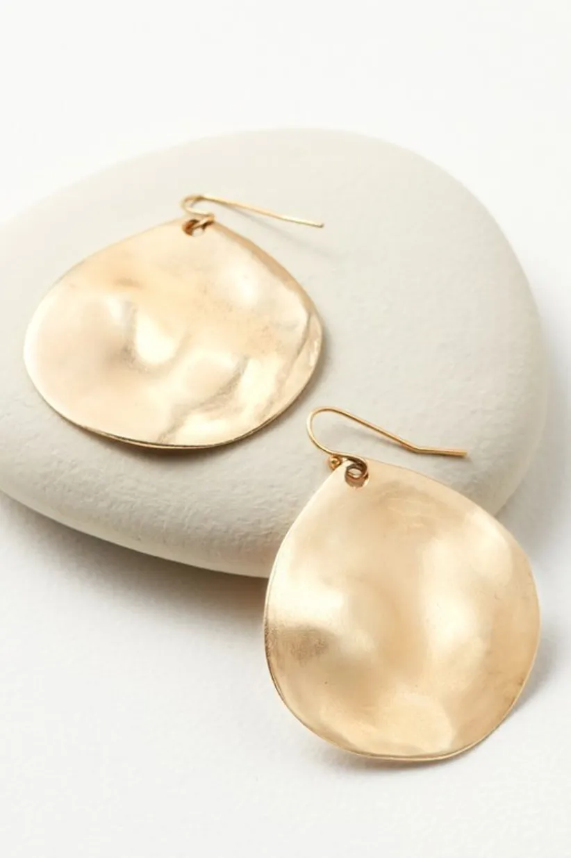 Meza Hammered Disc Earrings
