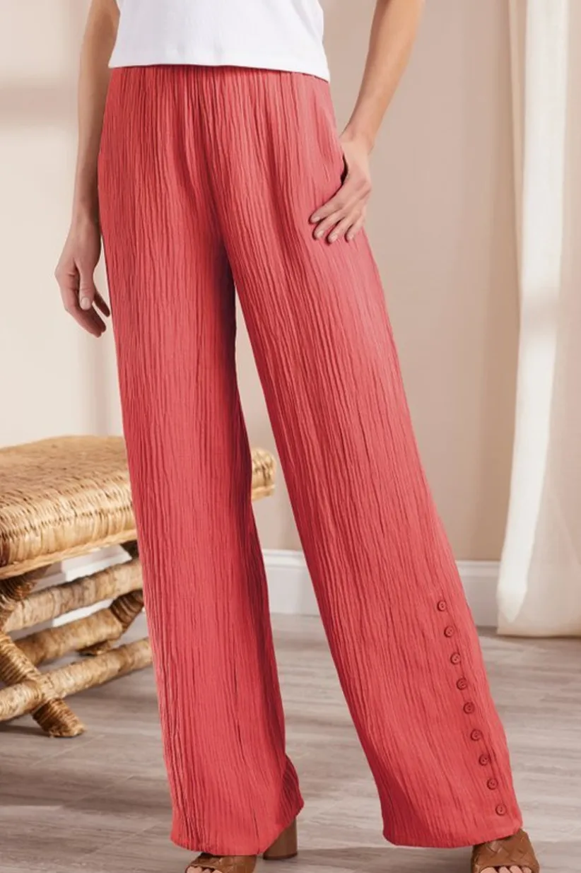 Oceo Gauze Wide-Leg Pants