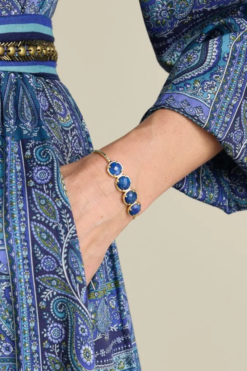 Odeta Lapis Stone Cuff