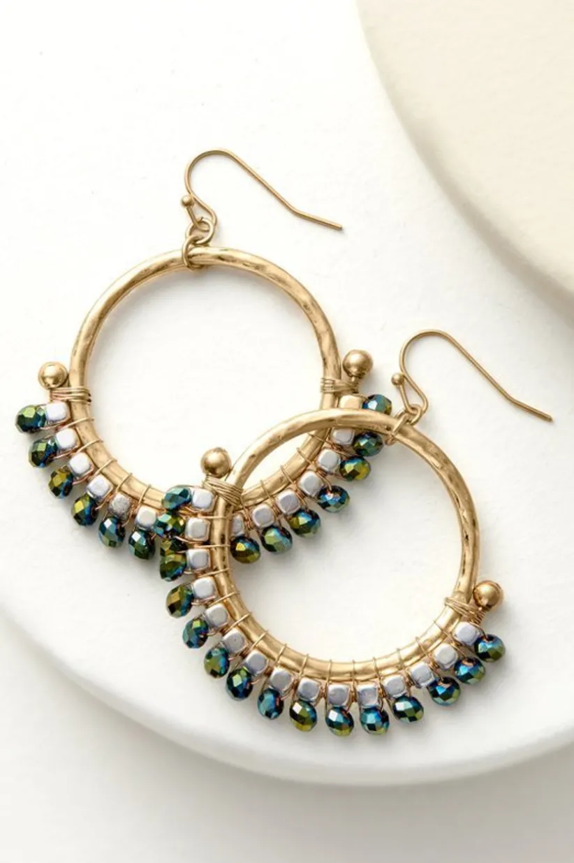 Phoebe Beads Hoop Earrings