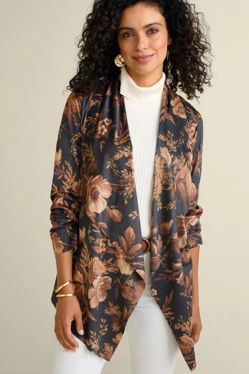 Shape Drape Faux Suede Jacket