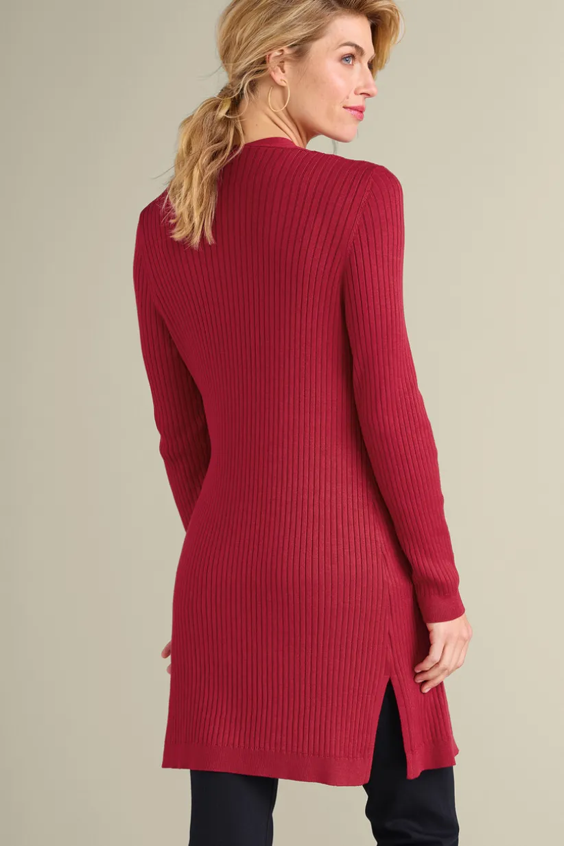 Soft Essential Ribbed Long Cardi