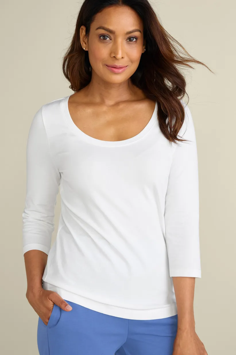 Soft Essential Supima 3/4 Sleeve Tee I
