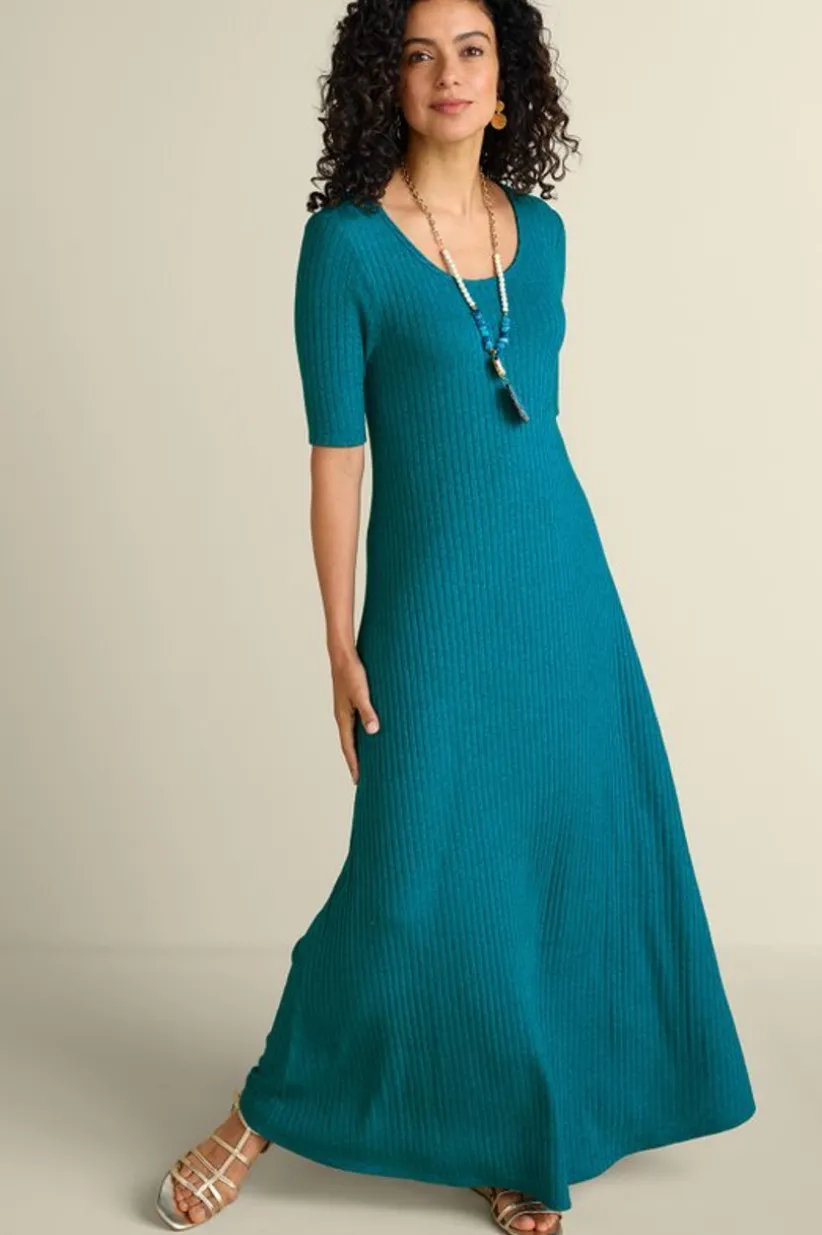 Textured Short Sleeve Santiago Dress