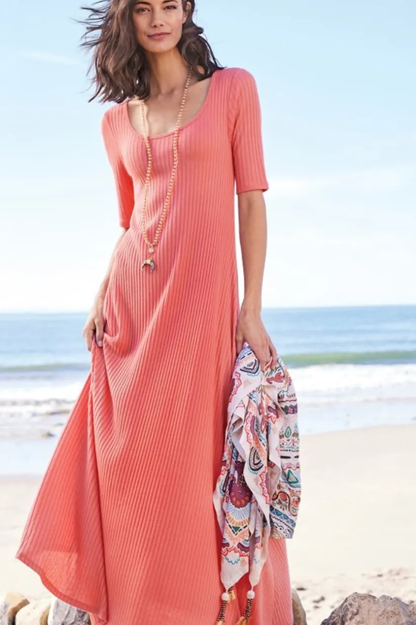 Textured Short Sleeve Santiago Dress