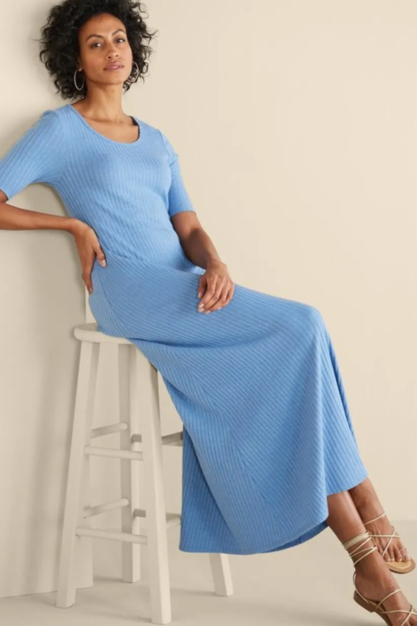 Textured Short Sleeve Santiago Dress