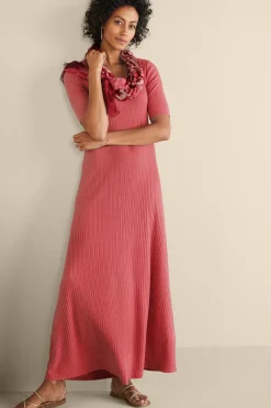 Textured Short Sleeve Santiago Dress