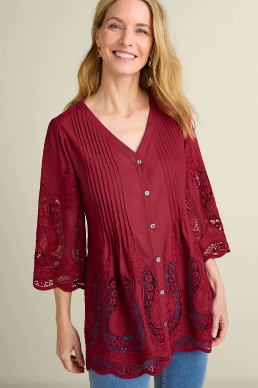 Trella Eyelet Top