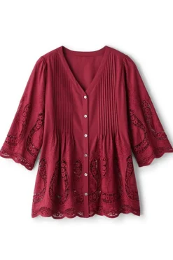 Trella Eyelet Top