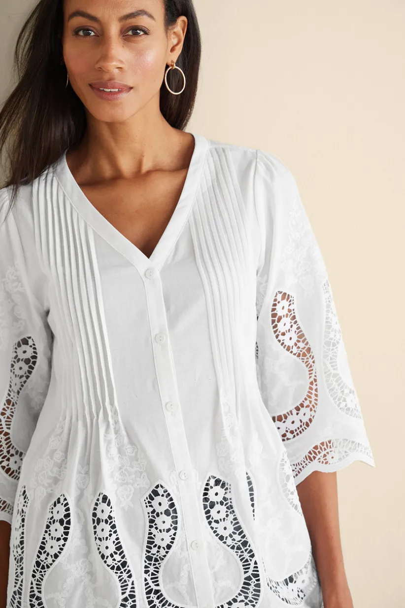 Trella Eyelet Top