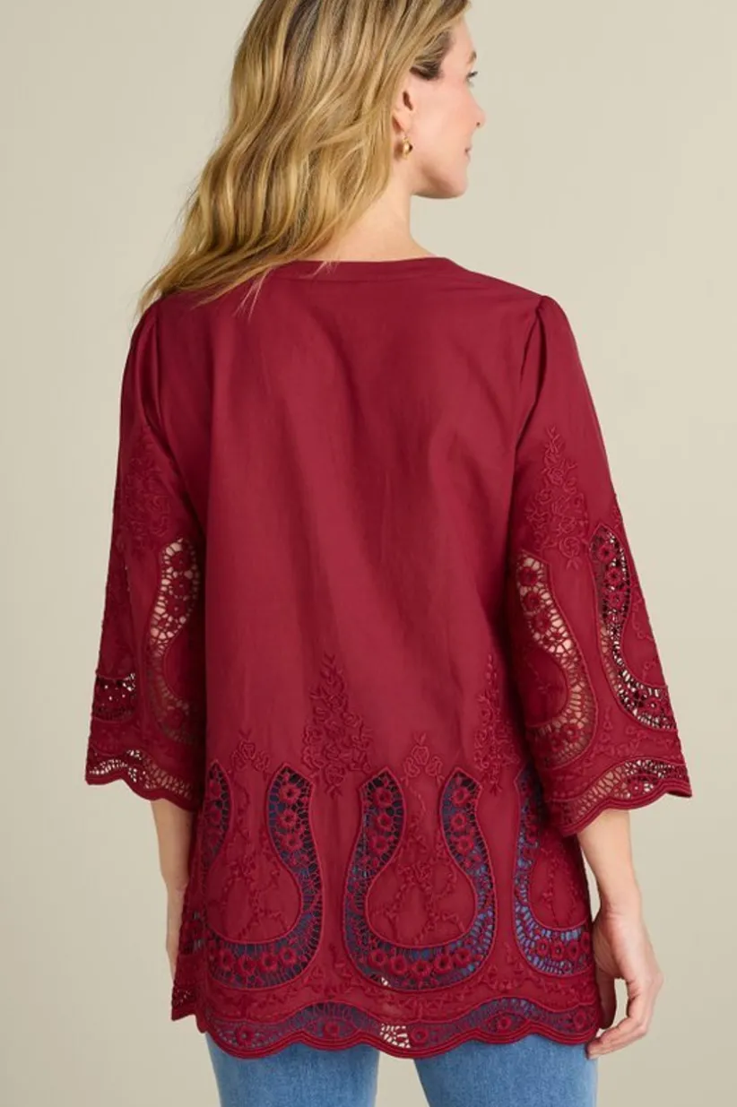 Trella Eyelet Top