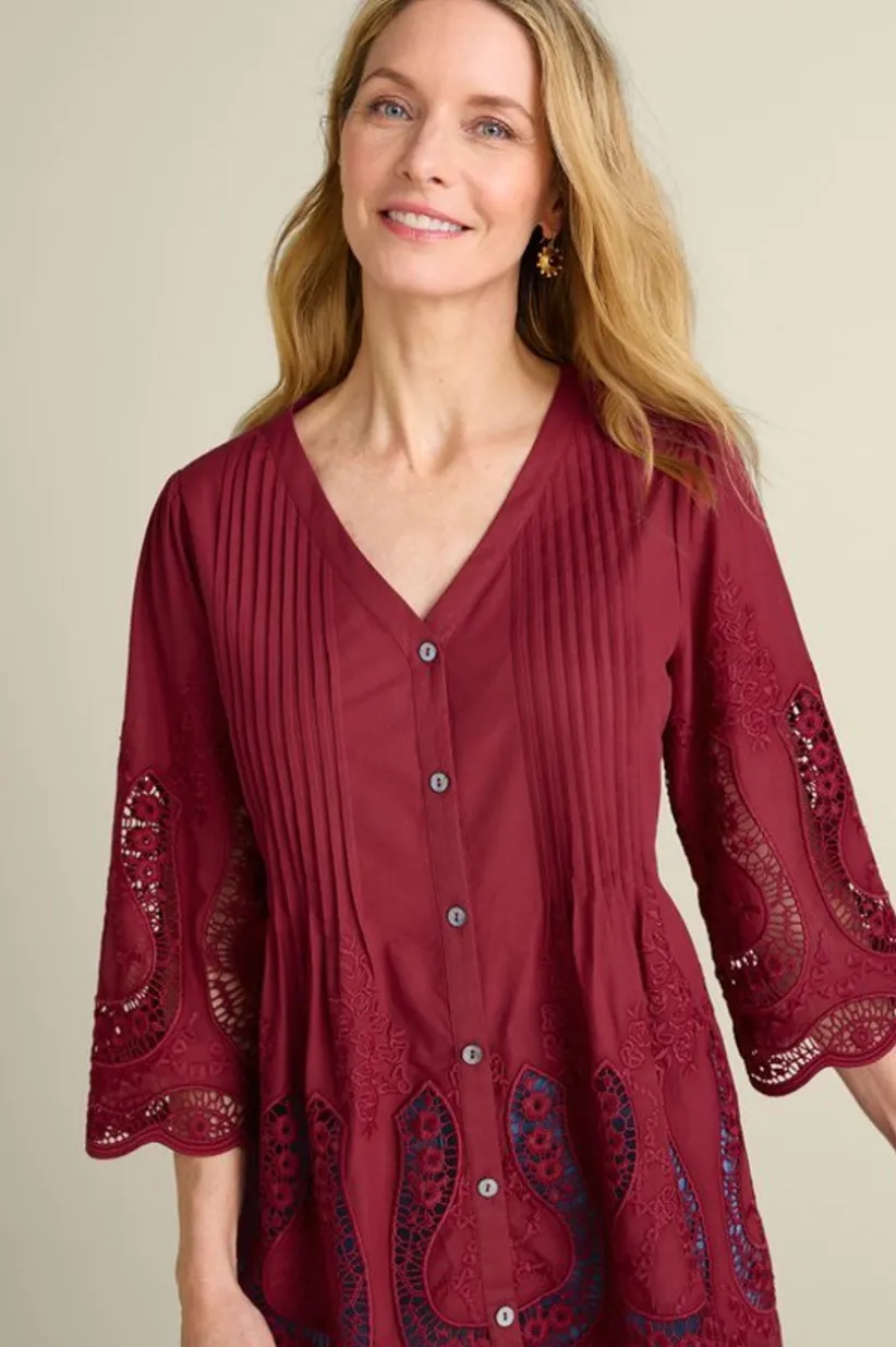 Trella Eyelet Top