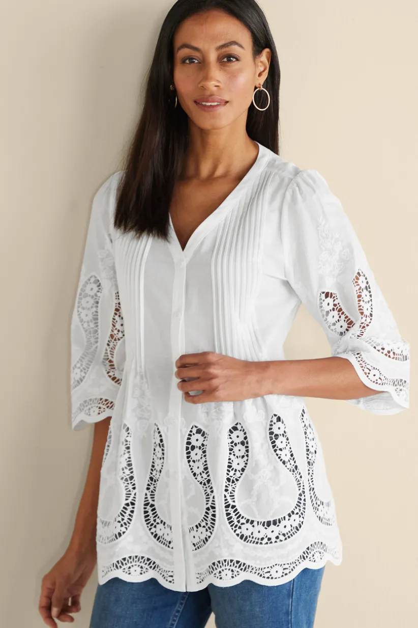 Trella Eyelet Top