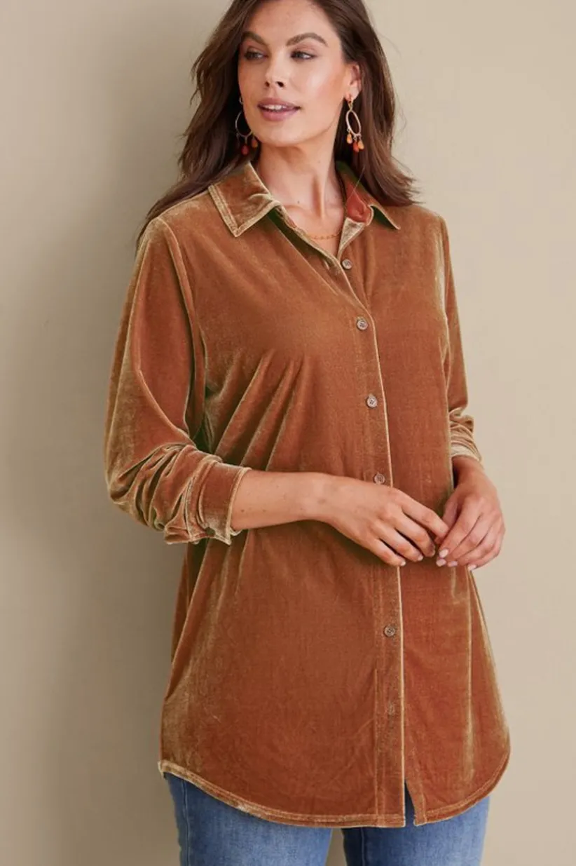 Velvet Boyfriend Tunic Shirt