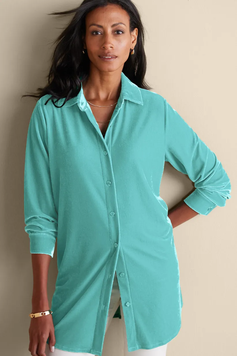 Velvet Boyfriend Tunic Shirt
