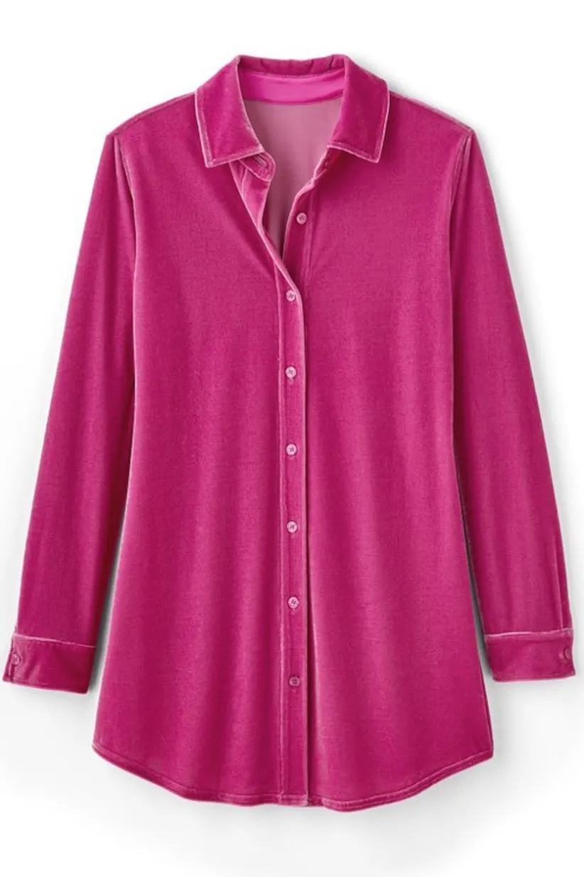 Velvet Boyfriend Tunic Shirt